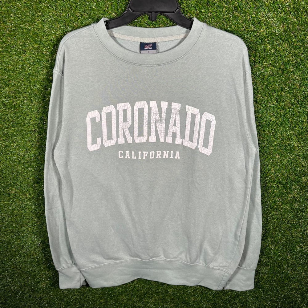 MV Sport Coronado California Sweatshirt Mens Small Sage Green Pullover